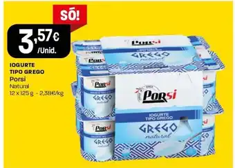 Intermarché Iogurte Tipo Grego PorSi Natural 12 x 125g promoção
