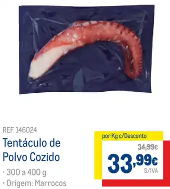 Makro Tentáculos de Polvo Cozido 300 a 400g promoção