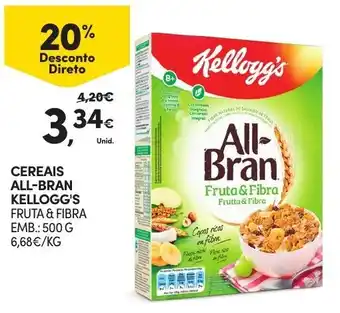 Continente Cereais All-Bran Kellogg's 500g promoção