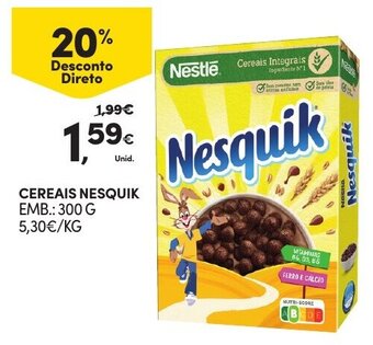 Continente Cereais Nesquik 300g promoção