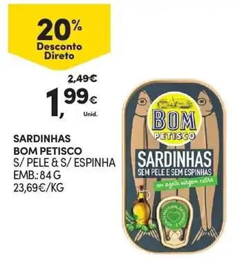 Continente Sardinhas Bom Petisco 84g promoção