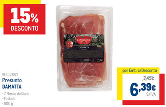 Makro Presunto Damatta 500g promoção