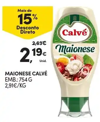 Continente Maionese Calvé 754g promoção