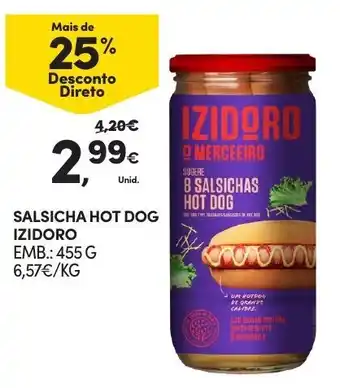 Continente Salsicha Hot Dog Izidoro 455g promoção