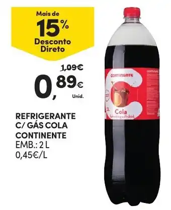 Continente Refrigerante c/Gás Cola Continente 2L promoção