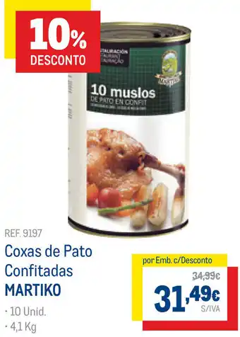 Makro Coxas de Pato Confitadas 4,1kg promoção