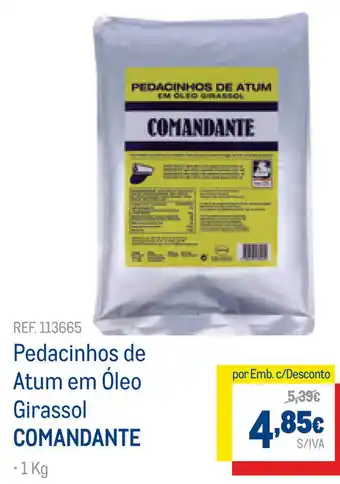 Makro Pedacinhos de Atum em Óleo Girassol Comandante 1kg promoção