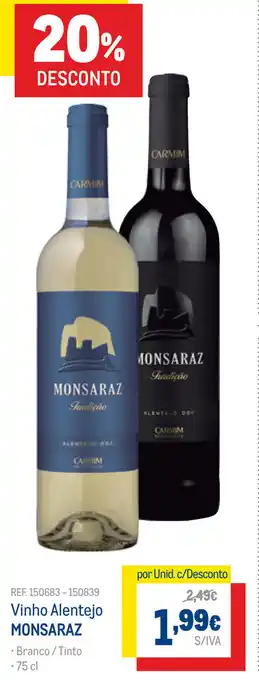 Vinho Alentejo Monsaraz 75cl