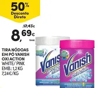 Continente Tira Nódoas em Pó Vanish Oxi Action 1,2kg promoção