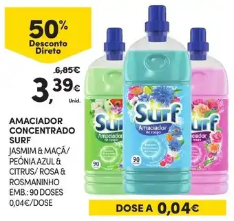 Continente Amaciador Concentrado Surf 90 doses promoção