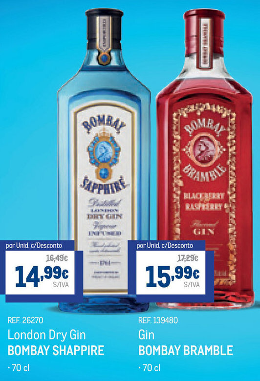 Promoção Gin Bombay Bramble 70cl em Makro