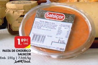 Pingo Doce Pasta de Chouriço Salsiçor 250g promoção