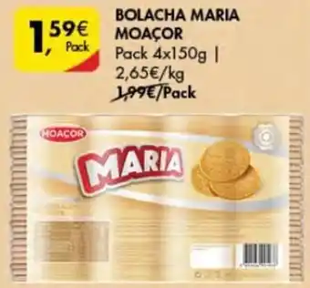 Pingo Doce Bolacha Maria Moaçor 4x150g promoção