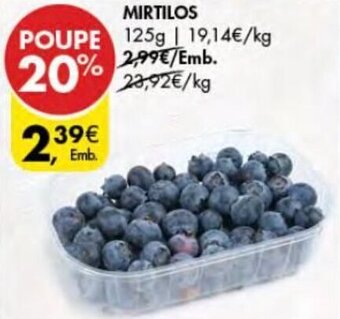 Pingo Doce Mirtilos 125g promoção