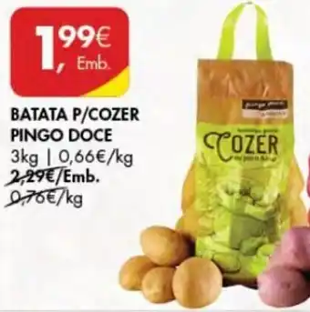 Pingo Doce Batata p/Cozer Pingo Doce 3kg promoção
