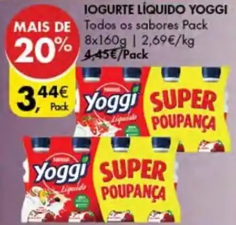 Pingo Doce Iogurte Líquido Yoggi 8x160g promoção