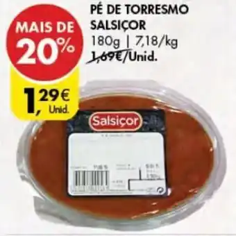Pingo Doce Pé de Torresmo Salsiçor 180g promoção