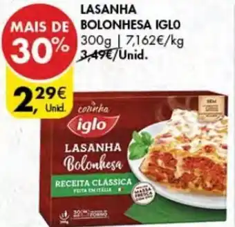 Pingo Doce Lasanha Bolonhesa Iglo 300g promoção