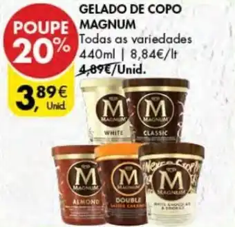 Pingo Doce Gelado de Copo Magnum 440ml promoção