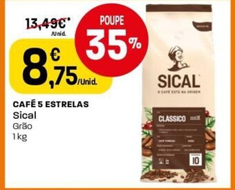 Intermarché Café 5 Estrelas Sical Grão 1 kg promoção