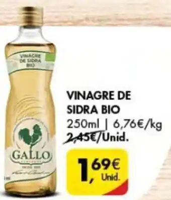Pingo Doce Vinagre de Sidra Bio 250ml promoção