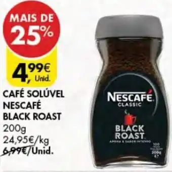 Pingo Doce Café Solúvel Nescafé Black Roast 200g promoção