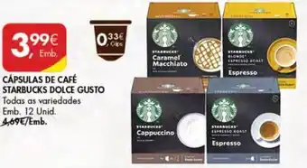Pingo Doce Cápsulas Café Starbucks Dolce Gusto 12 Unid promoção