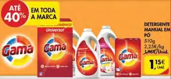 Pingo Doce Gama Detergente Manual em Pó 510g promoção