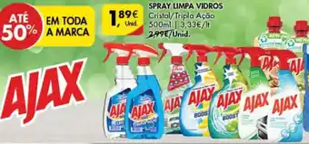 Pingo Doce Ajax Spray Limpa Vidros 500ml promoção