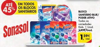 Pingo Doce Sonasol Bloco Sanitário Blue/Poder Activo promoção