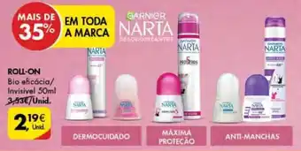 Pingo Doce Garnier Narta Roll-On 50ml promoção