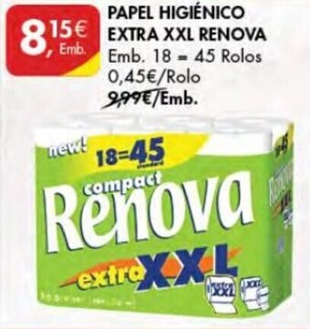 Pingo Doce Papel Higiénico Extra XXL Renova 18=45 rolos promoção