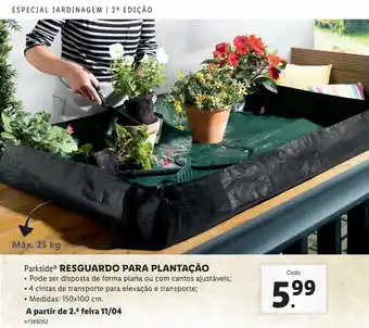 Lidl Parkside Resguardo Para Plantação 150 x 100cm promoção