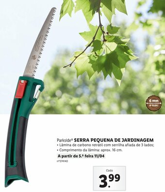 Lidl Parkside Serra Pequena de Jardinagem promoção