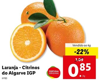 Lidl Laranja - Citrinos do Algarve IGP promoção