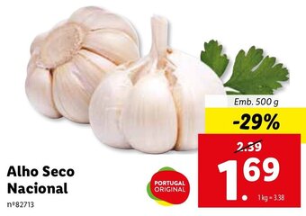 Lidl Alho Seco Nacional 500g promoção