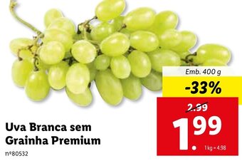 Uva Branca sem Grainha Premium 400g