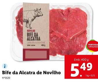 Lidl Bife da Alcatra de Novilho 400g promoção