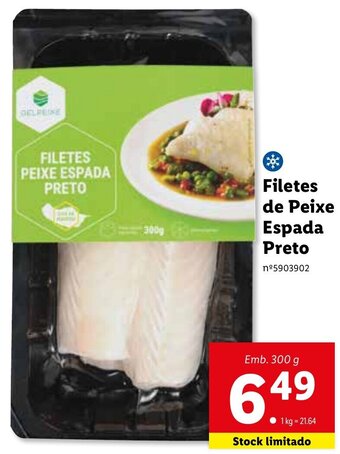 Filetes de Peixe Espada Preto 300g