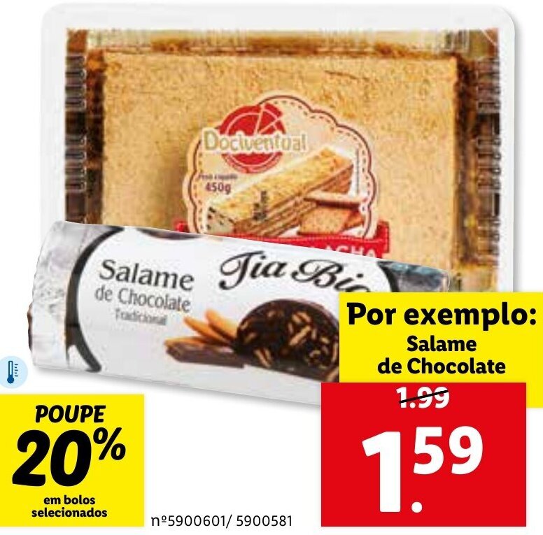 Promoção Salame de Chocolate em Lidl
