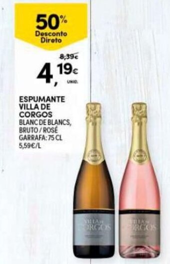 Continente Espumante Villa de Corgos 75cl promoção