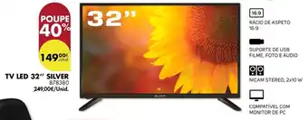 Pingo Doce Silver TV LED 32" promoção