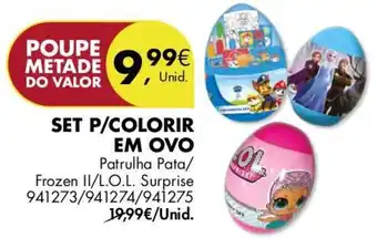 Pingo Doce Set p/Colorir em Ovo promoção