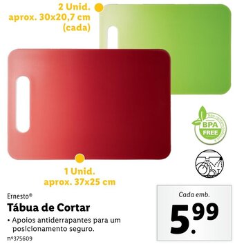 Lidl Ernesto Tábua de Cortar promoção