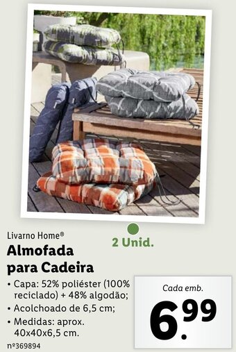 Lidl Livarno Home Almofada para Cadeira promoção
