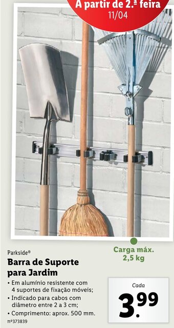 Lidl Parkside Barra de Suporte para Jardim promoção