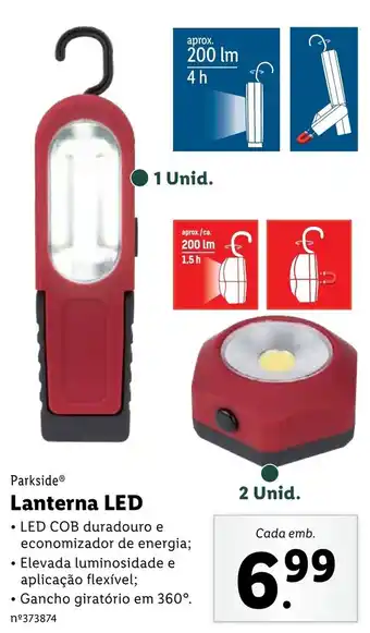 Lidl Parkside Lanterna LED promoção