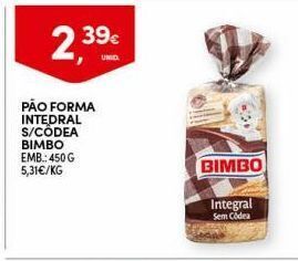 Continente Bom dia Pão de forma bimbo promoção