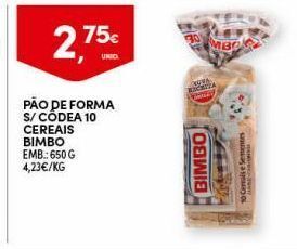 Continente Bom dia Pão de forma bimbo promoção