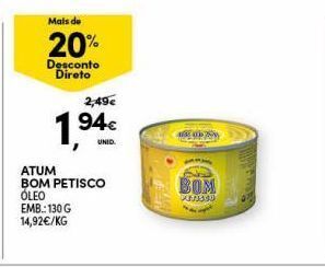 Atum em lata bom petisco